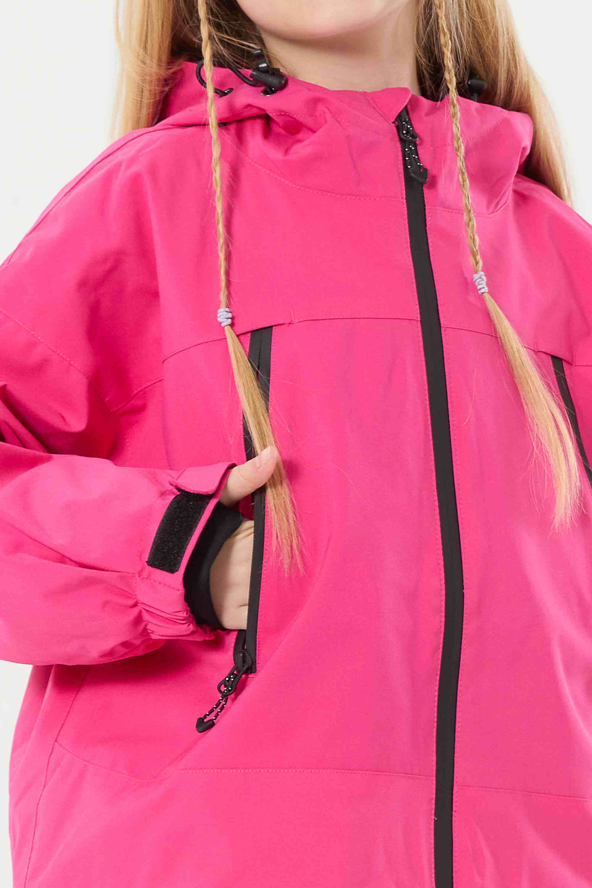 Girl's Rose Detachable Ear Hood Waterproof Insulated Snow Jacket Ski Jacket - Gsou Snow