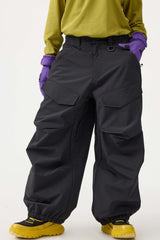 Women's Rose Baggy Snow Pants Utility Wear-resistant Ski Pants - Gsou Snow