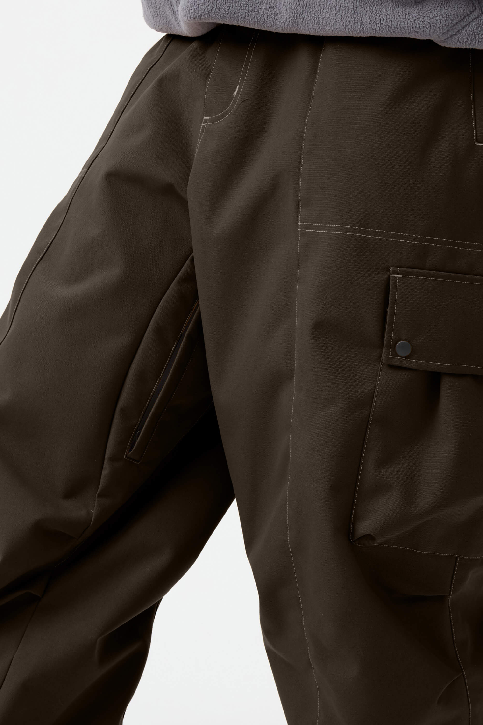 Men's Denim Baggy Oxford Wear-resistant Ski Pants - Gsou Snow