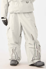 Pánské černé baggy kalhoty s reflexními prvky - Gsou Snow