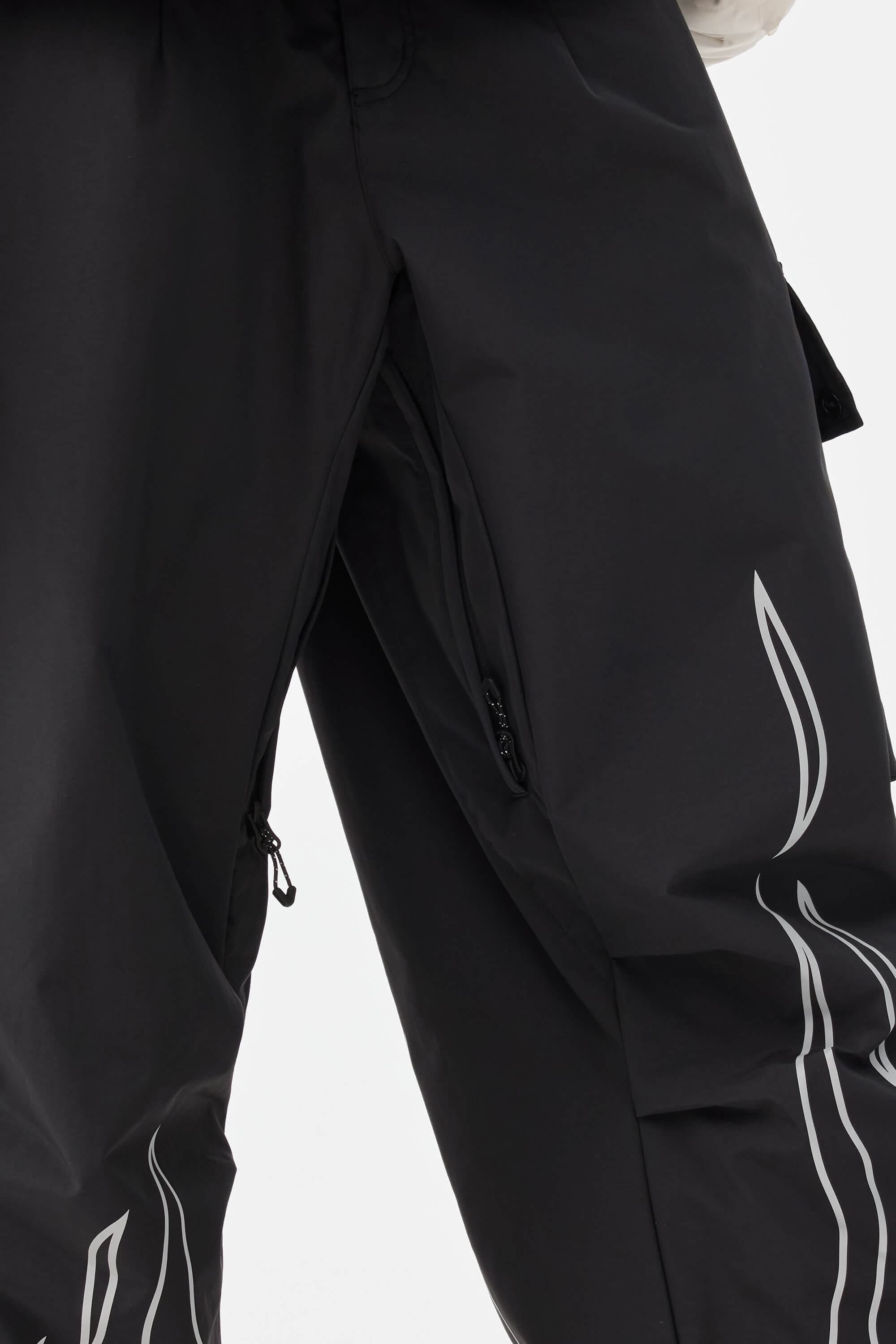Dámské černé volné funkční kalhoty s reflexními prvky - Gsou Snow
