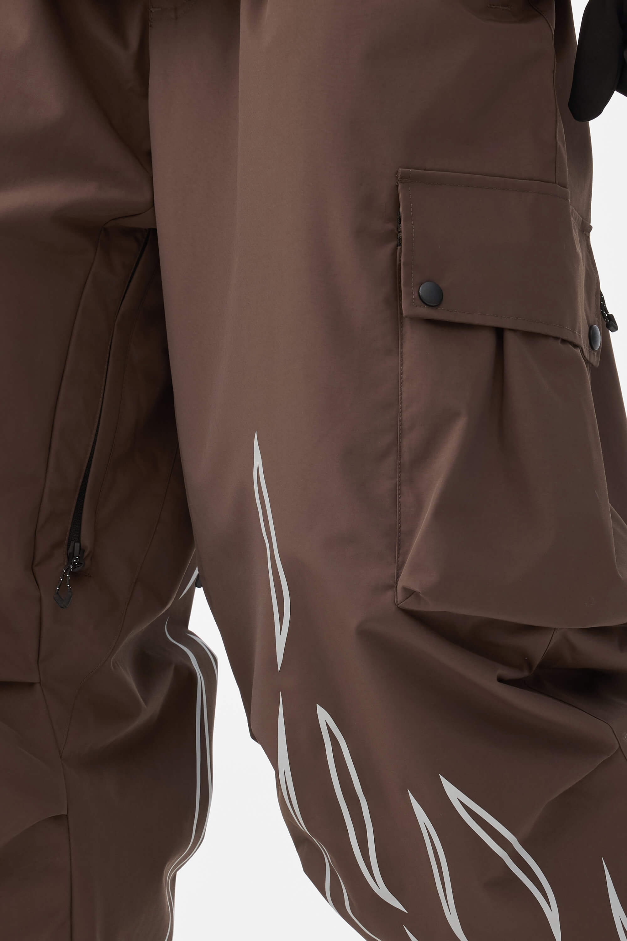 Dámské kávové baggy kalhoty s reflexními prvky - Gsou Snow