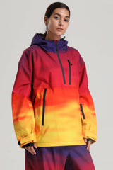 Dámský sněhový anorak s bočním zipem a gradientním designem, plně sealed a zateplený - Gsou Snow