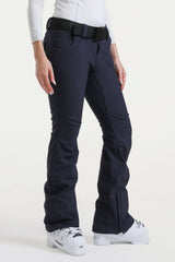 Women’s Off White Slim Fit Ski Pants Waterproof Flared Hem Snow Pants - Gsou Snow