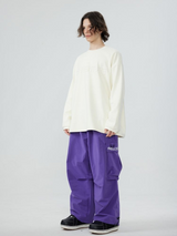 Damskie Spodnie Snowboardowe Super Baggy z Polarem - Hellystudio