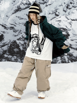 Damskie Spodnie Snowboardowe Super Baggy z Polarem - Hellystudio