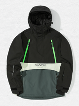 Veste de snowboard homme isolée à capuche colorblock - NANDN 