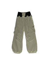 Męskie luźne spodnie śniegowe CleanF typu cargo z teksturą - POMT