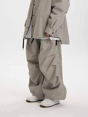 Men's Ski Pant Wrinkle Baggy Snow Pants - POMT