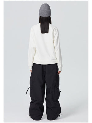 Women's Snowboard Pant Zip Pocket Baggy Cargo Snowboard Pants - Searipe